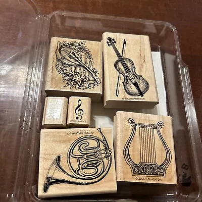 Stampin Up MUSICAL MEDLEY Instruments Music Violin Rubber Stamps • $16