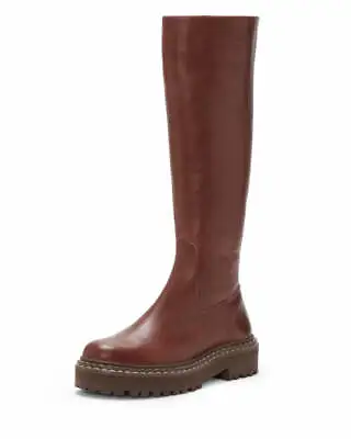 Vince Camuto Phrancie Chocolate Craving Knee High Platform Leather Tall Boot • $49.95