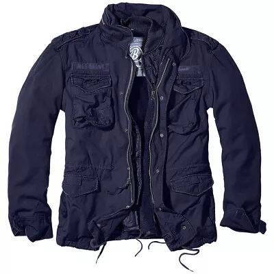 Brandit M65 Giant Mens Field Jacket Warm Police Coat Security Liner Parka Navy • $329.95