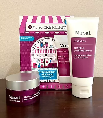 NEW Murad Total Hydration Exfoliating Cleanser & Nutrient-Charged Water Gel Set • $62