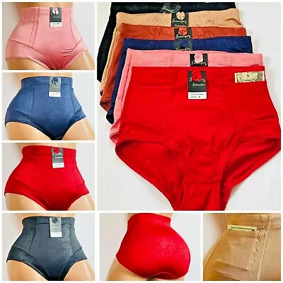 $11.91 • Buy High Waisted Briefs Girdles Panties Lot 2-6 Tummy Control 683 Travel Safe Pocket