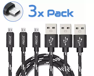 3 Pack 4 6 10ft Micro USB Cable FAST Charger Cord For Motorola Moto E E5 E6 G6 • $10.98