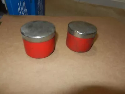 2 A C Gilbert Erector  Metal Parts Cans  Red  1930's Vintage  Original • $9.95