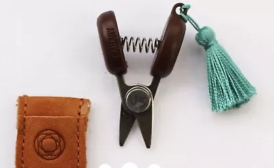 Seki Mini Scissors With Leather Case Green Silk Tassel New In Box • $17