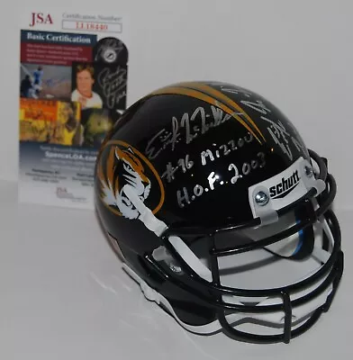 ERIK MCMILLAN Signed (MISSOURI TIGERS) MIZZOU Mini Football Helmet JSA LL18440 • $85