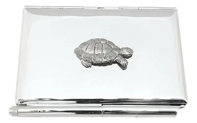 Tortoise Metal Notepad Memo Card Holder & Pen FREE ENGRAVING 374 • £24.99