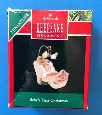 Hallmark  Baby's First Christmas  Miniature Ornament 1990 • $9.95