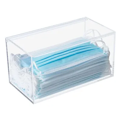 Face Mask Dispenser Box Acrylic Storage Box Glove Holder Station With Lid • $21.99