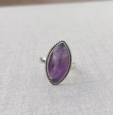 Amethyst Ring Handmade Solid 925 Silver Woman Christmas Day Ring All Size HT349 • $14.35