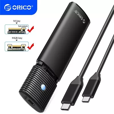 ORICO M.2 SSD Enclosure Adapter USB3.2 Gen2 10Gbps To M.2 NVME Support UASP Trim • $15.59