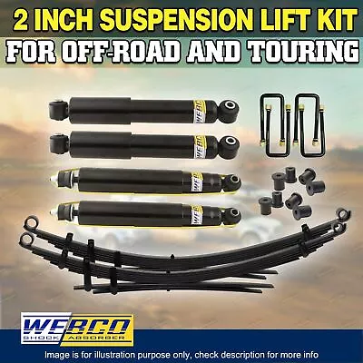 $850 • Buy 2 Inch 50MM Webco Shocks RAW 4x4 Leaf Springs Easy Lift Kit For Holden Rodeo RA
