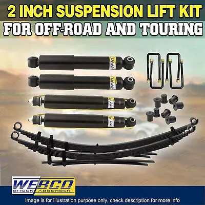 2 Inch 50MM Webco Shocks RAW 4x4 Leaf Springs Easy Lift Kit For Holden Rodeo RA • $923