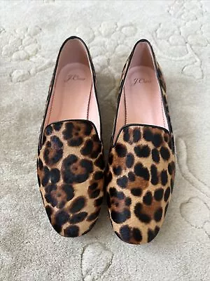 J.Crew Cora  Women's Calf Hair Leopard  Loafers Flats Size 9 • $99.99