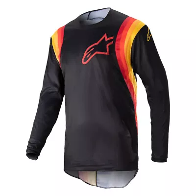 Alpinestars Fluid Corsa Black And White MX Off-Road Jersey Men's Size SM - 2X • $26.99