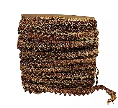 28 Yards Vintage Variegated Brown Crocheted Edging Trim .5  Wide Unused  • $24.99