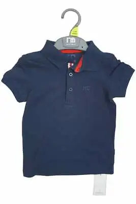 Baby Boys Mothercare Navy Blue Polo T-Shirt 100% Cotton • £7.19