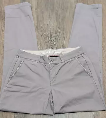 J Crew Pants Womens 4 Gray Waverly Chino Mid Rise Tapered Cotton Casual • $24.99