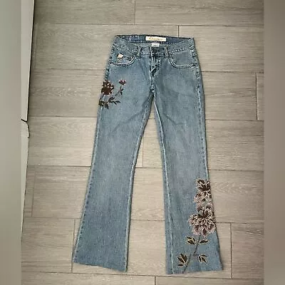 Z Cavaricci Womens Bootcut Jeans With Floral Beading Size 3 • $20