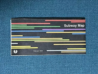 February 2020 NYC MTA New York City Transit Subway Railroad Train System Map  • $6.99