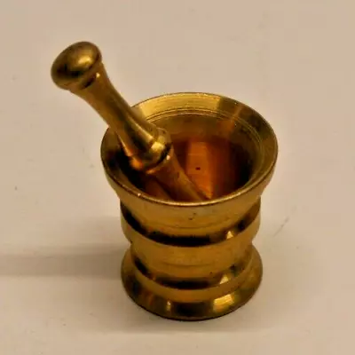 Decorative Small Brass Mortar And Pestle Set/ Apothecary Small Mortar Set • $10