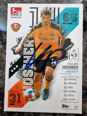 £1.29 • Buy Philipp HOSINER Dynamo Dresden Match Attax 2021/22 Original Signed