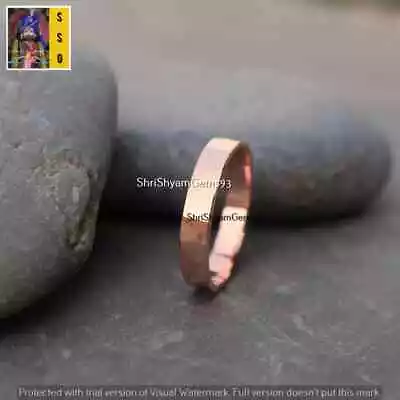 Pure Copper Ring Solid Copper Band Ring Plain Ring Women Or Men Ring • $14.62