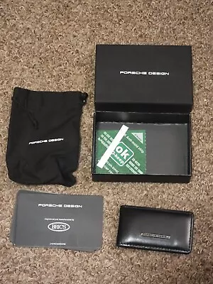 Porsche Design Black Leather Money Clip - NIB • $17