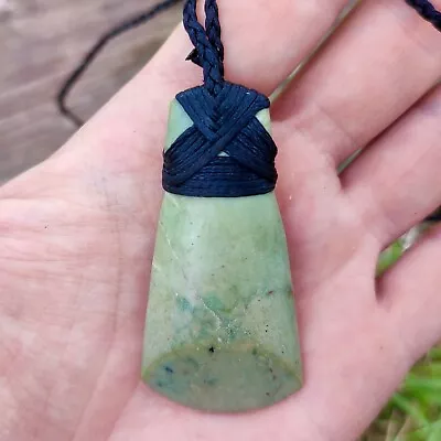 Maori Toki/Adze Pendant Jade Nephrite Green Stone Necklace New Zealand Pounamu • $80