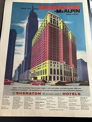 1957 Sheraton: McAlpin New York Vintage Print Ad • $7.95
