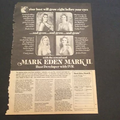 Mark Eden Bust Developer Ad Clipping Original Magazine Ad Cindy James Paula Scot • $9.99