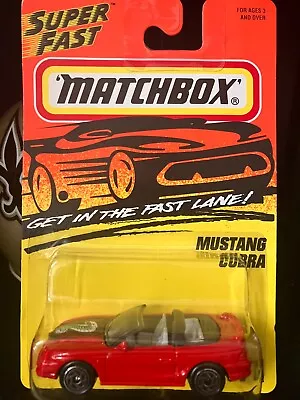 Matchbox Super Fast 1994 Mustang Cobra #71 With Cobra Decal On Hood • $4.99