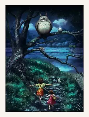 My Neighbor Totoro Night Variant By Sam Gilbey Ltd Edition X/50 Print Mondo MINT • $95