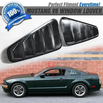 $35.99 • Buy Fits 05-09 Ford Mustang Quarter Scoop Side Vent Window Louver Sun Shade Cover
