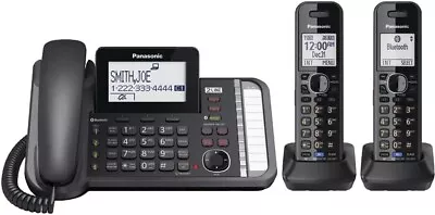 Panasonic KX-TG9582B 2 Line Corded/Cordless DECT 6.0 Phone System W/ 2 Handsets • $149.99
