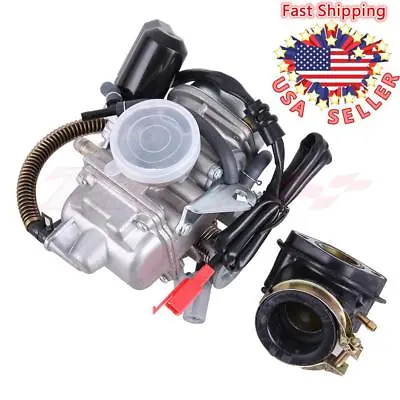 Carburetor Intake Manifold Kit For GY6 150 150cc Scooter Moped Go Kart Sunl Carb • $25.95