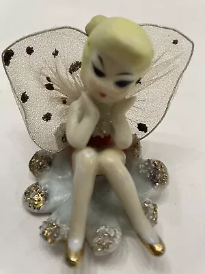 Wales Tinkerbell Fairy Pixie Figurine With Mesh Wings Vintage • $27