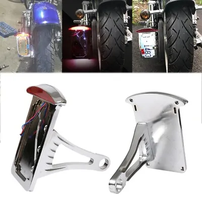 $47.99 • Buy Side Mount License Plate Holder Tail Light For Yamaha V Star XVS 650 950 1100