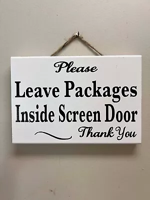 Deliver Packages At Back Door Sign Instructions Delivery Driver Mailman UPS • $19.99