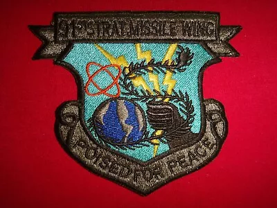 Cold War US Air Force 91st Strategic Missile Wing POISED FOR PEACE Patch • $11.95