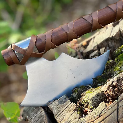 Custom Hand Forged High Carbon Steel Viking Axe • $59.99