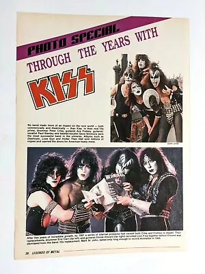 Kiss / Vinnie Vincent / Band In Makeup Magazine Full Page Pinup Poster Clipping  • $12.99