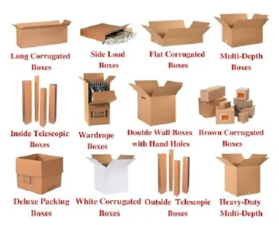 24-26  Corrugated Boxes PICK YOUR SIZE Shipping/Moving Boxes 5 10 15 20 25 Pack • $353.35