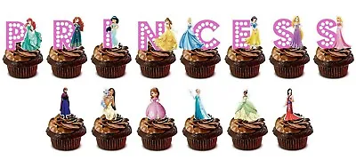£1.99 • Buy Disney Princess Stand Up Cup Cake Toppers Edible Birthday Party Decorations