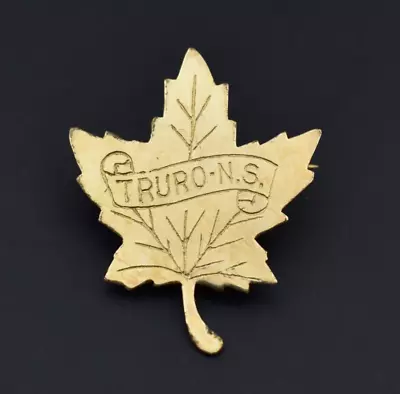 Maple Leaf Brooch Gold Small Leaf Jacket Pin • $22