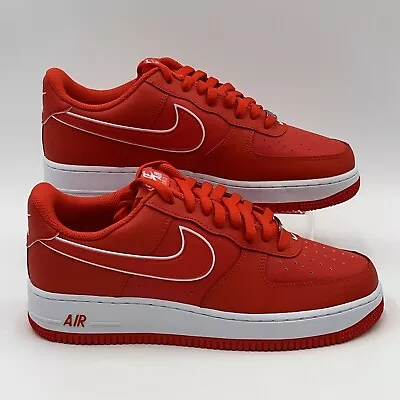 Nike Air Force 1 '07 Picante Red/White Casual Sneakers DV0788 600 • $104.99