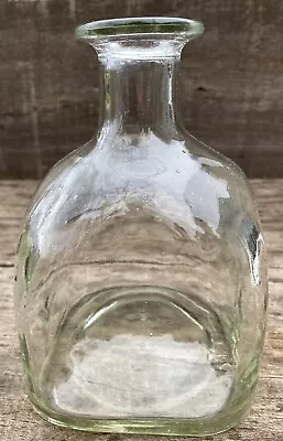 Vintage Patron Clear Bubbled Glass Liquor Bottle 6.5  Shabby Chic Vase Cottage • $8.50