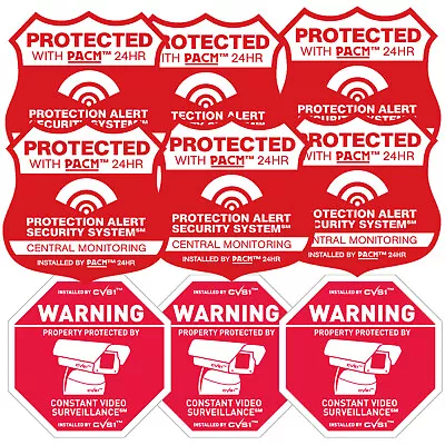 Security Stickers 6 Alarm Stickers 3 Camera Stickers &Auto Decal See Store • $6.40