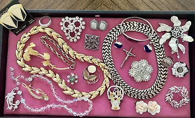 Stunning Vintage Estate Jewelry Lot 20+pcs Silver Gf Coro Star Bsk Napier • $17