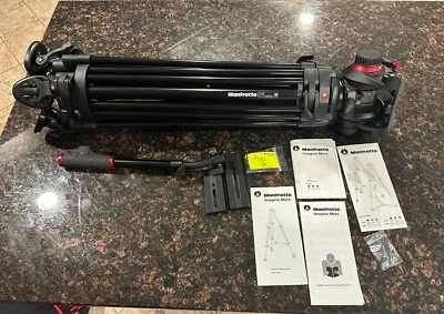 $575 • Buy Manfrotto 504HD Fluid Head With 546B Tripod Kit Plus Spreader And Bag