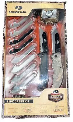 New Mossy Oak 11PK Dress Kit 6835 Country DNA  Replaceable Blade Knives Headlamp • $31.50